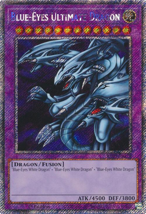 Blue-Eyes Ultimate Dragon (Platinum Secret Rare) RA03-EN178 card from Quarter Century Bonanza