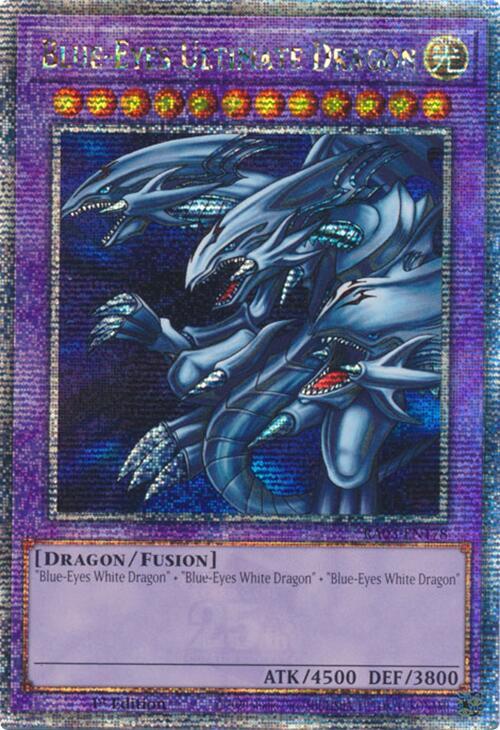 Blue-Eyes Ultimate Dragon (Quarter Century Secret Rare) RA03-EN178 card from Quarter Century Bonanza