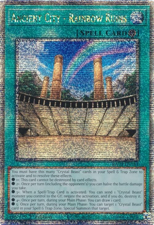 Ancient City - Rainbow Ruins (Quarter Century Secret Rare) RA03-EN181 card from Quarter Century Bonanza