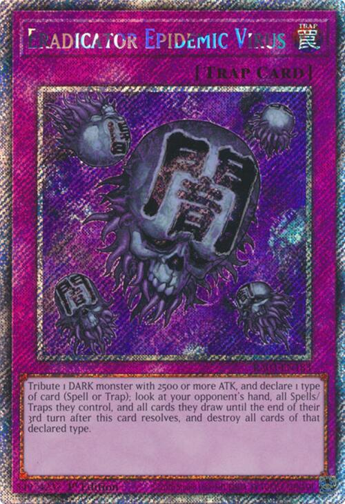 Eradicator Epidemic Virus (Platinum Secret Rare) RA03-EN183 card from Quarter Century Bonanza