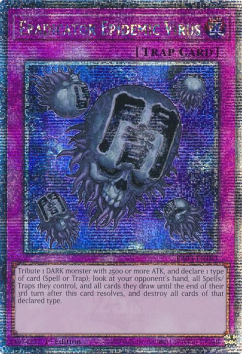 Eradicator Epidemic Virus (Quarter Century Secret Rare) RA03-EN183 card from Quarter Century Bonanza