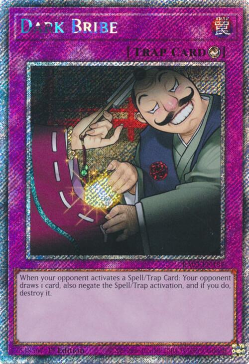 Dark Bribe (Platinum Secret Rare) RA03-EN187 card from Quarter Century Bonanza
