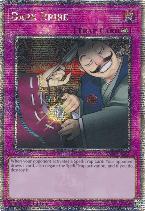 Dark Bribe (Quarter Century Secret Rare) RA03-EN187 card from Quarter Century Bonanza