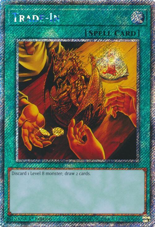 Trade-In (Platinum Secret Rare) RA03-EN188 card from Quarter Century Bonanza