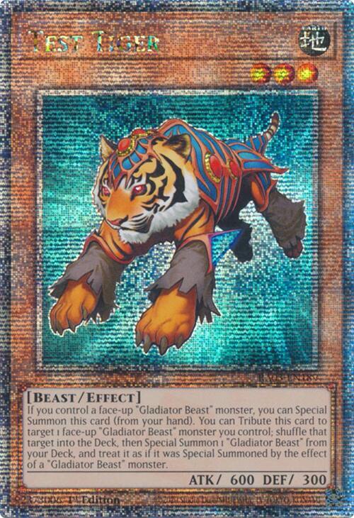 Test Tiger (Quarter Century Secret Rare) RA03-EN189 card from Quarter Century Bonanza