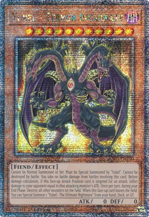 Yubel - Terror Incarnate (Quarter Century Secret Rare) RA03-EN190 card from Quarter Century Bonanza