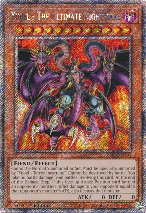 Yubel - The Ultimate Nightmare (Platinum Secret Rare) RA03-EN191 card from Quarter Century Bonanza