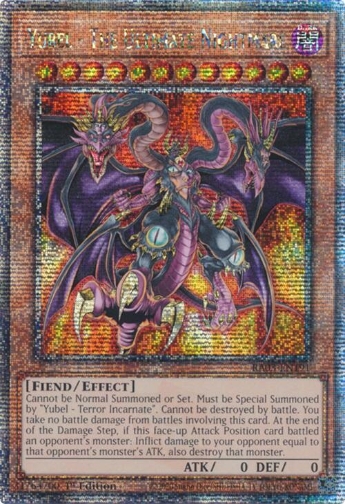 Yubel - The Ultimate Nightmare (Quarter Century Secret Rare) RA03-EN191 card from Quarter Century Bonanza