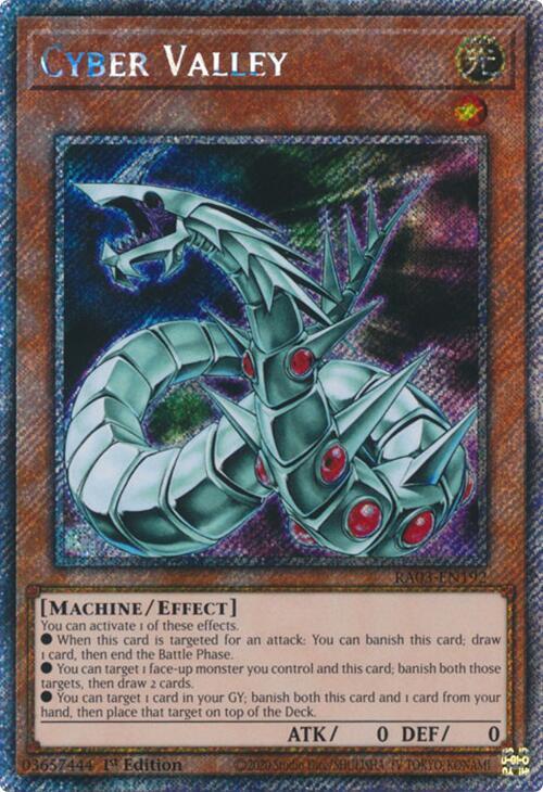 Cyber Valley (Platinum Secret Rare) RA03-EN192 card from Quarter Century Bonanza