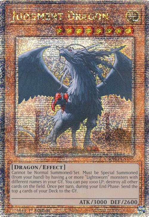 Judgment Dragon (Quarter Century Secret Rare) RA03-EN196 card from Quarter Century Bonanza