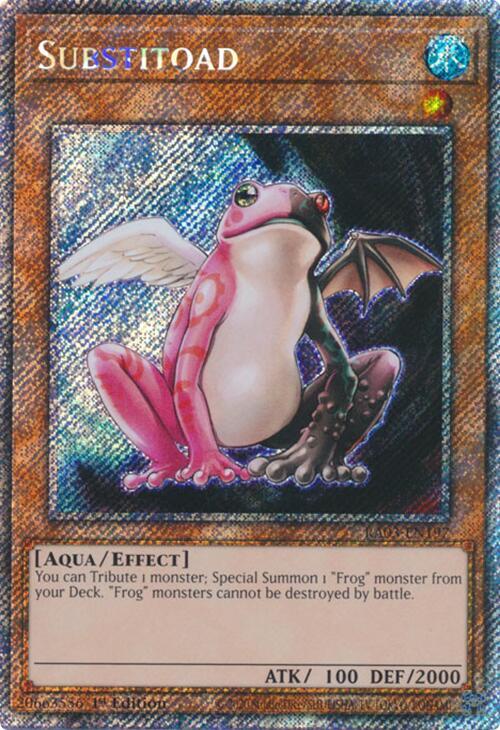 Substitoad (Platinum Secret Rare) RA03-EN197 card from Quarter Century Bonanza