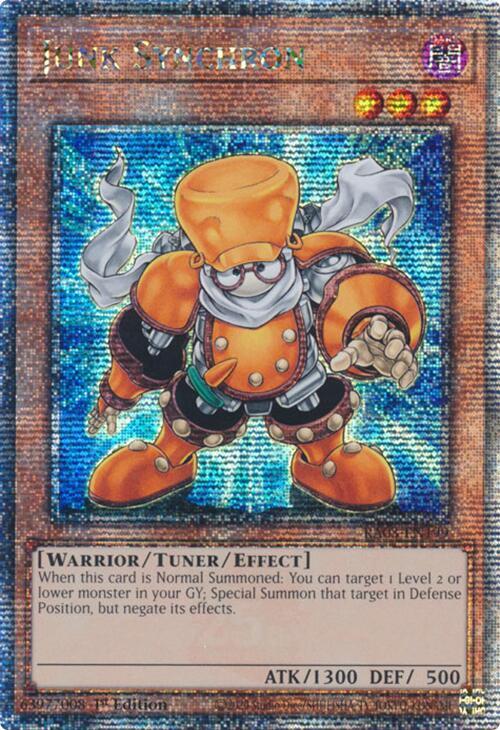 Junk Synchron (Quarter Century Secret Rare) RA03-EN199 card from Quarter Century Bonanza