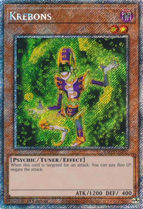 Krebons (Platinum Secret Rare) RA03-EN201 card from Quarter Century Bonanza