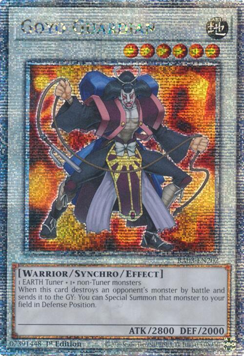 Goyo Guardian (Quarter Century Secret Rare) RA03-EN202 card from Quarter Century Bonanza