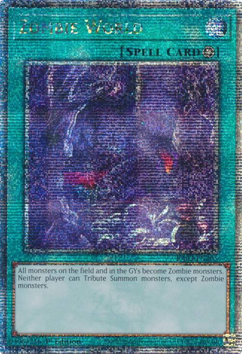 Zombie World (Quarter Century Secret Rare) RA03-EN205 card from Quarter Century Bonanza
