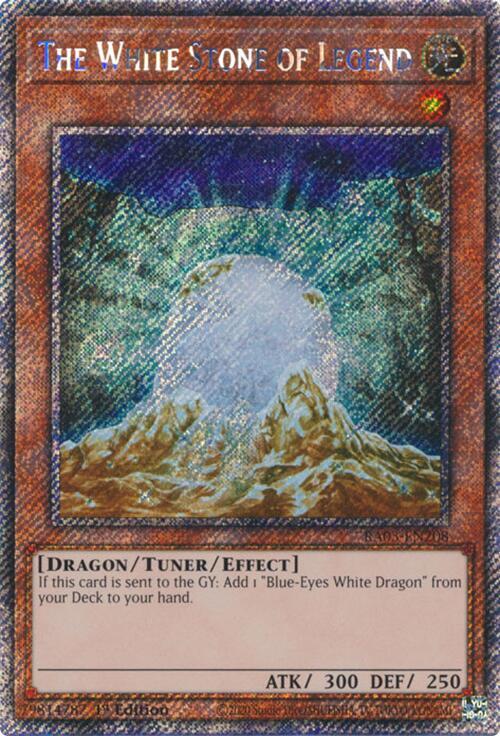 The White Stone of Legend (Platinum Secret Rare) RA03-EN208 card from Quarter Century Bonanza