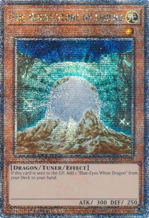 The White Stone of Legend (Quarter Century Secret Rare) RA03-EN208 card from Quarter Century Bonanza
