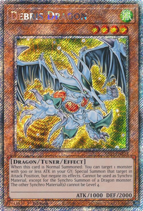 Debris Dragon (Platinum Secret Rare) RA03-EN214 card from Quarter Century Bonanza
