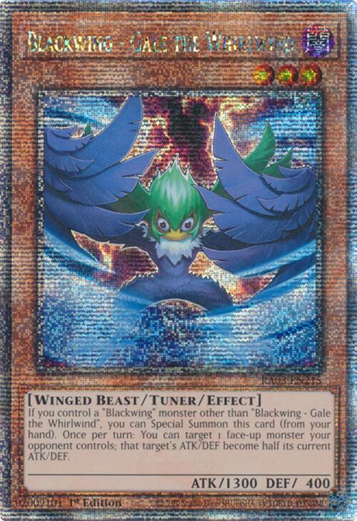 Blackwing - Gale the Whirlwind (Quarter Century Secret Rare) RA03-EN215 card from Quarter Century Bonanza
