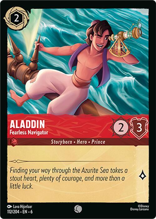 Aladdin - Fearless Navigator 112/204 card from Azurite Sea