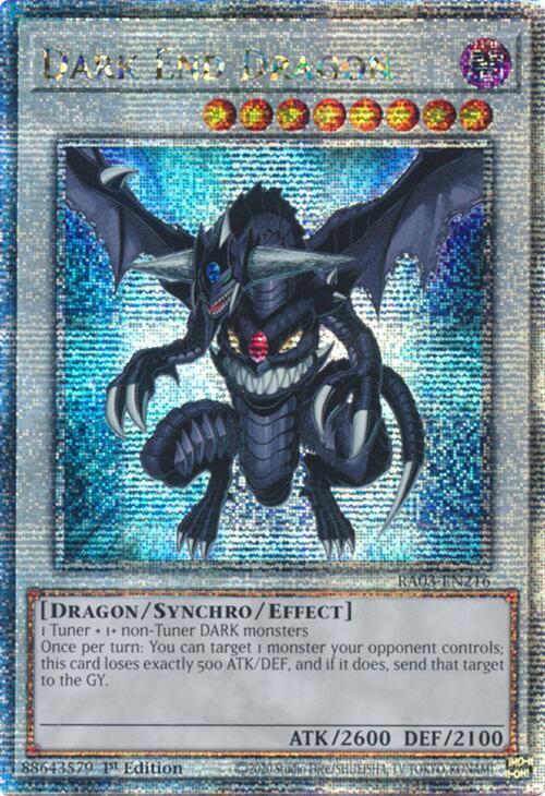 Dark End Dragon (Quarter Century Secret Rare) RA03-EN216 card from Quarter Century Bonanza