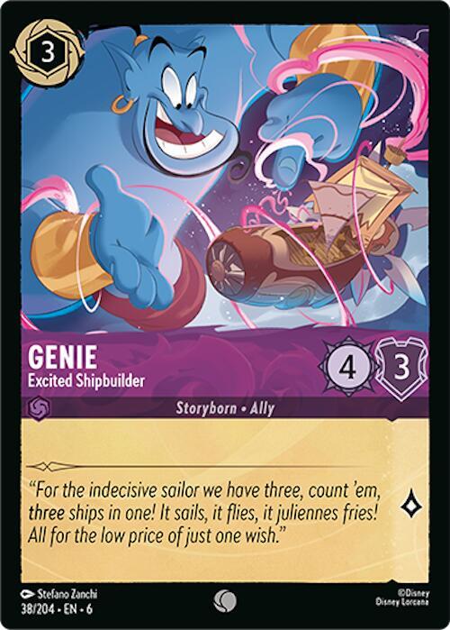 Genie - Excited Shipbuilder 38/204 card from Azurite Sea