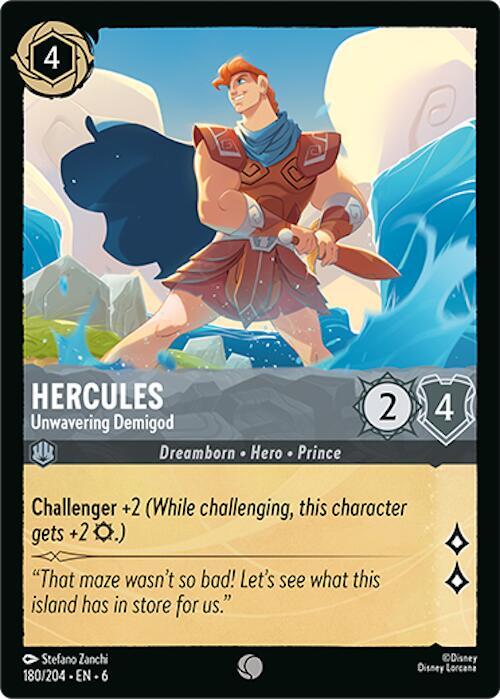 Hercules - Unwavering Demigod 180/204 card from Azurite Sea