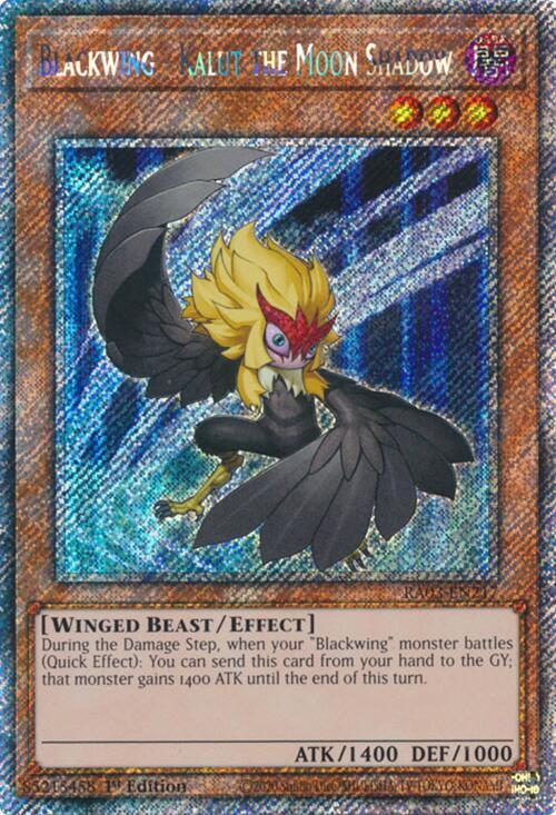 Blackwing - Kalut the Moon Shadow (Platinum Secret Rare) RA03-EN217 card from Quarter Century Bonanza