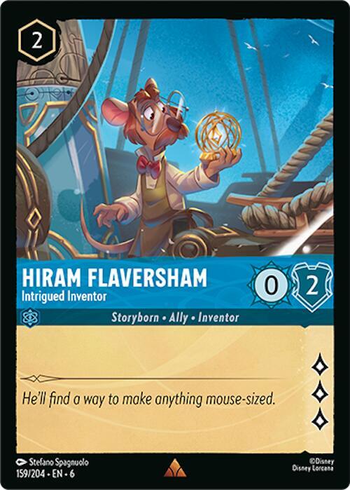 Hiram Flaversham - Intrigued Inventor 159/204 card from Azurite Sea