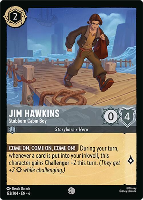 Jim Hawkins - Stubborn Cabin Boy 173/204 card from Azurite Sea