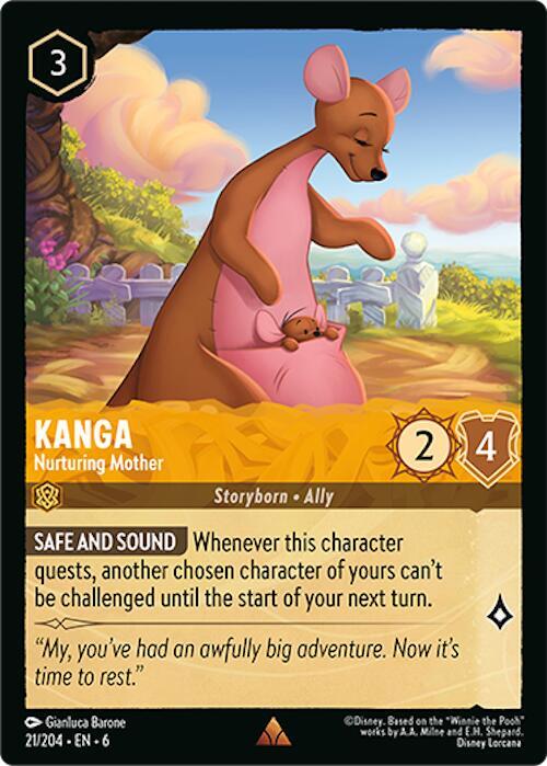 Kanga - Nurturing Mother 21/204 card from Azurite Sea