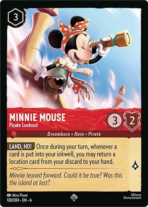 Minnie Mouse - Pirate Lookout 120/204 card from Azurite Sea