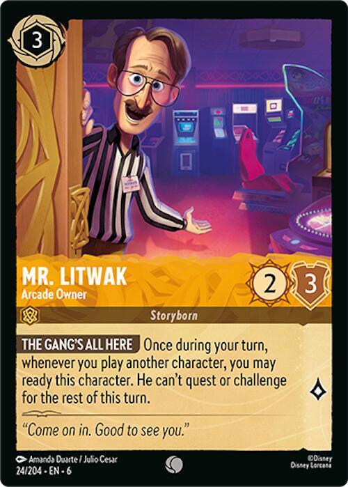 Mr. Litwak - Arcade Owner 24/204 card from Azurite Sea