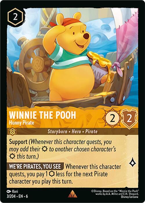 Winnie the Pooh - Hunny Pirate 3/204 card from Azurite Sea