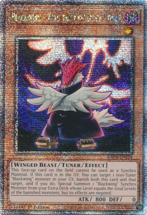 Blackwing - Vayu the Emblem of Honor (Quarter Century Secret Rare) RA03-EN224 card from Quarter Century Bonanza
