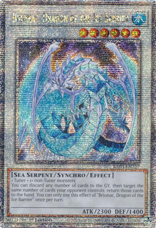 Brionac, Dragon of the Ice Barrier (Quarter Century Secret Rare) RA03-EN227 card from Quarter Century Bonanza