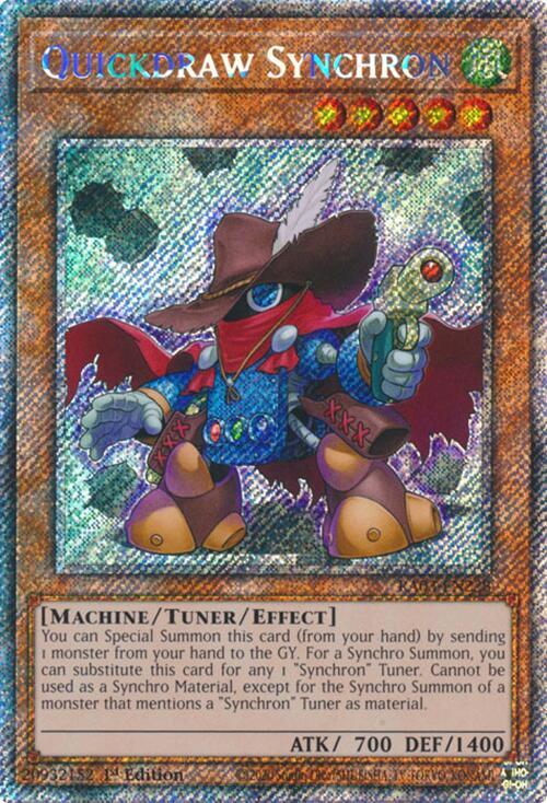 Quickdraw Synchron (Platinum Secret Rare) RA03-EN228 card from Quarter Century Bonanza