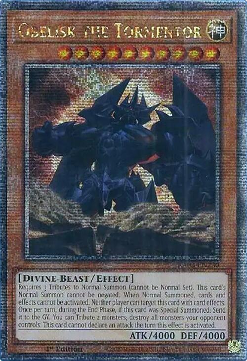 Obelisk the Tormentor (Quarter Century Secret Rare) RA03-EN230 card from Quarter Century Bonanza
