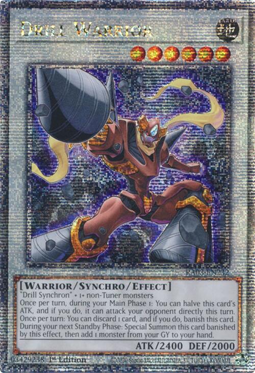Drill Warrior (Quarter Century Secret Rare) RA03-EN232 card from Quarter Century Bonanza