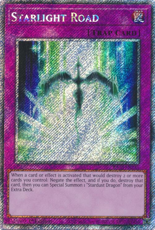 Starlight Road (Platinum Secret Rare) RA03-EN235 card from Quarter Century Bonanza