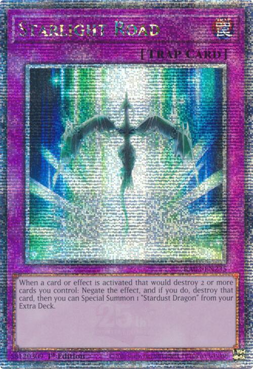 Starlight Road (Quarter Century Secret Rare) RA03-EN235 card from Quarter Century Bonanza