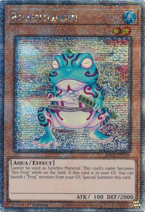 Ronintoadin (Quarter Century Secret Rare) RA03-EN236 card from Quarter Century Bonanza
