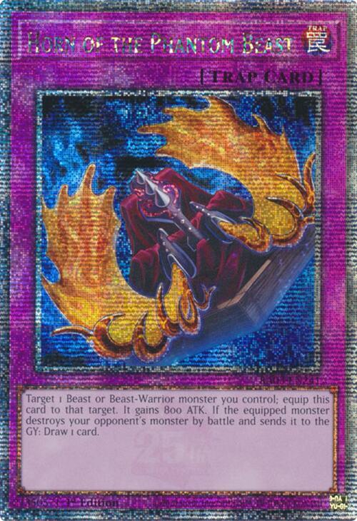 Horn of the Phantom Beast (Quarter Century Secret Rare) RA03-EN241 card from Quarter Century Bonanza