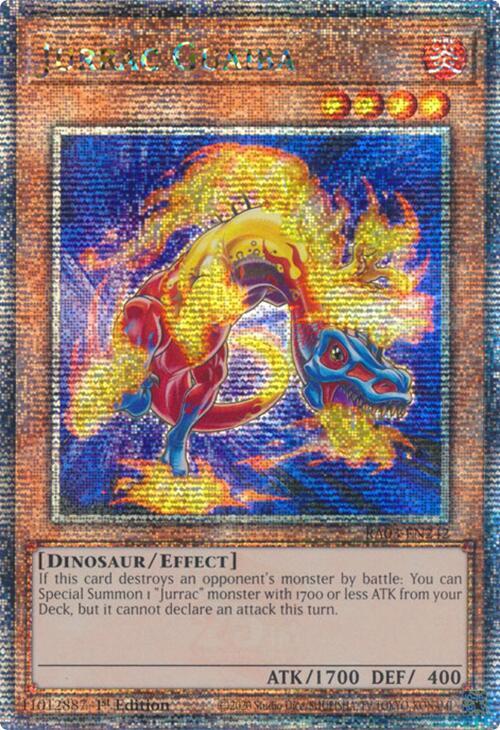 Jurrac Guaiba (Quarter Century Secret Rare) RA03-EN242 card from Quarter Century Bonanza