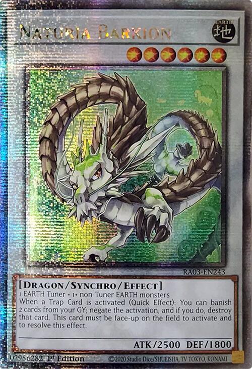Naturia Barkion (Quarter Century Secret Rare) RA03-EN243 card from Quarter Century Bonanza