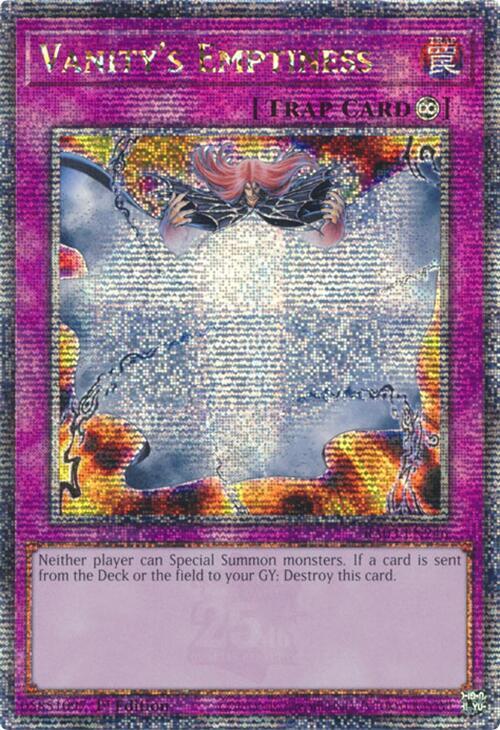 Vanity's Emptiness (Quarter Century Secret Rare) RA03-EN246 card from Quarter Century Bonanza