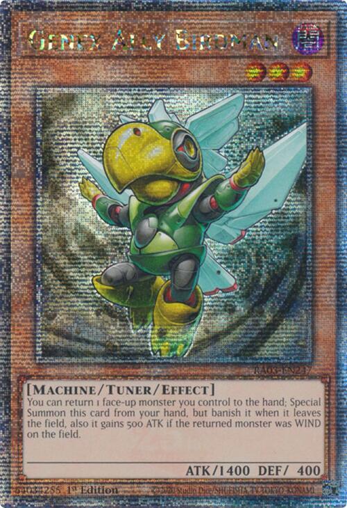 Genex Ally Birdman (Quarter Century Secret Rare) RA03-EN247 card from Quarter Century Bonanza