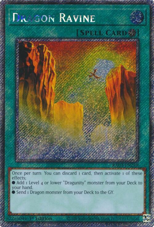 Dragon Ravine (Platinum Secret Rare) RA03-EN248 card from Quarter Century Bonanza