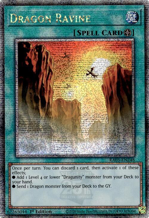 Dragon Ravine (Quarter Century Secret Rare) RA03-EN248 card from Quarter Century Bonanza
