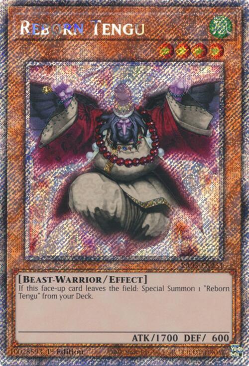 Reborn Tengu (Platinum Secret Rare) RA03-EN251 card from Quarter Century Bonanza